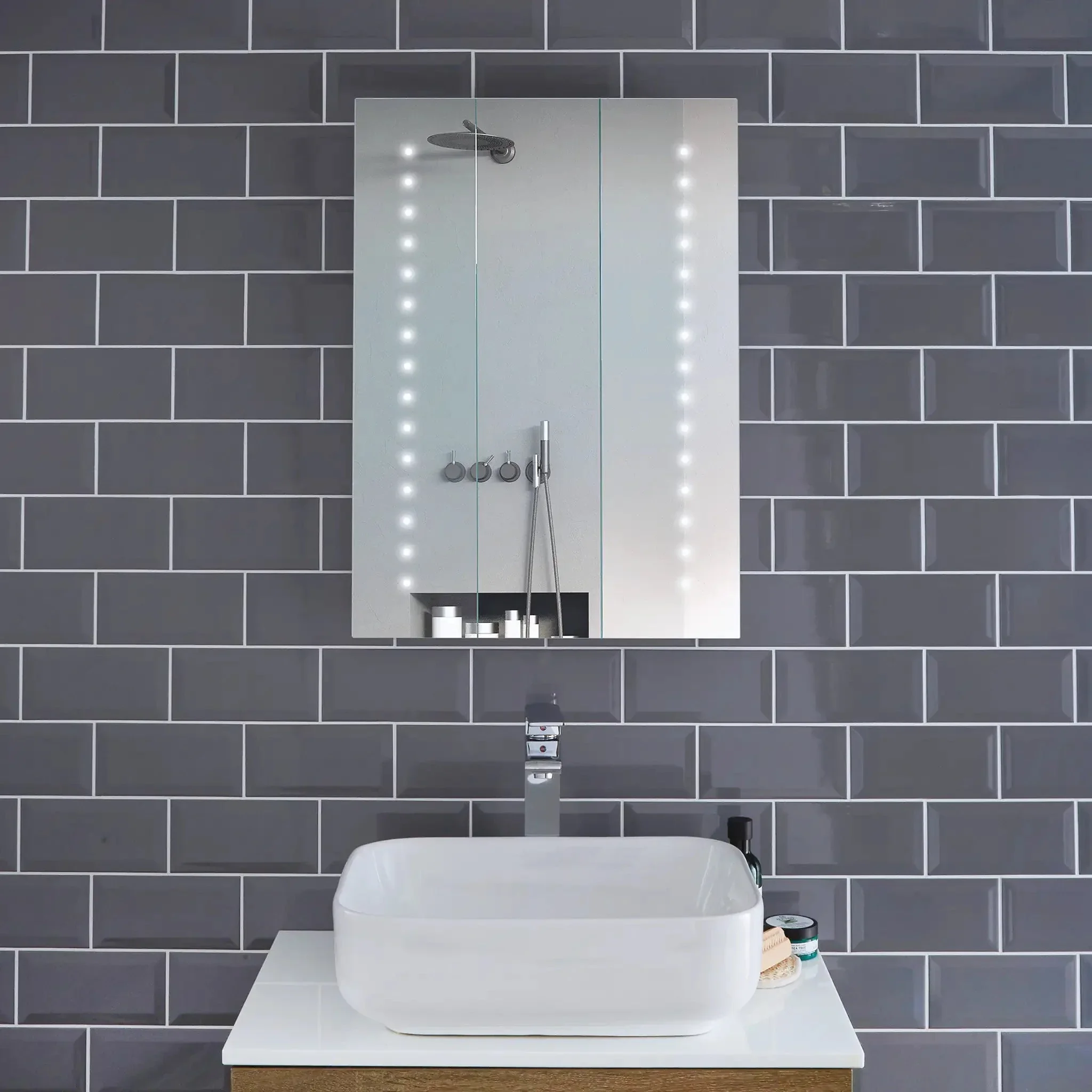 Aurora Bluetooth Audio LED Bathroom Mirror - Image 5