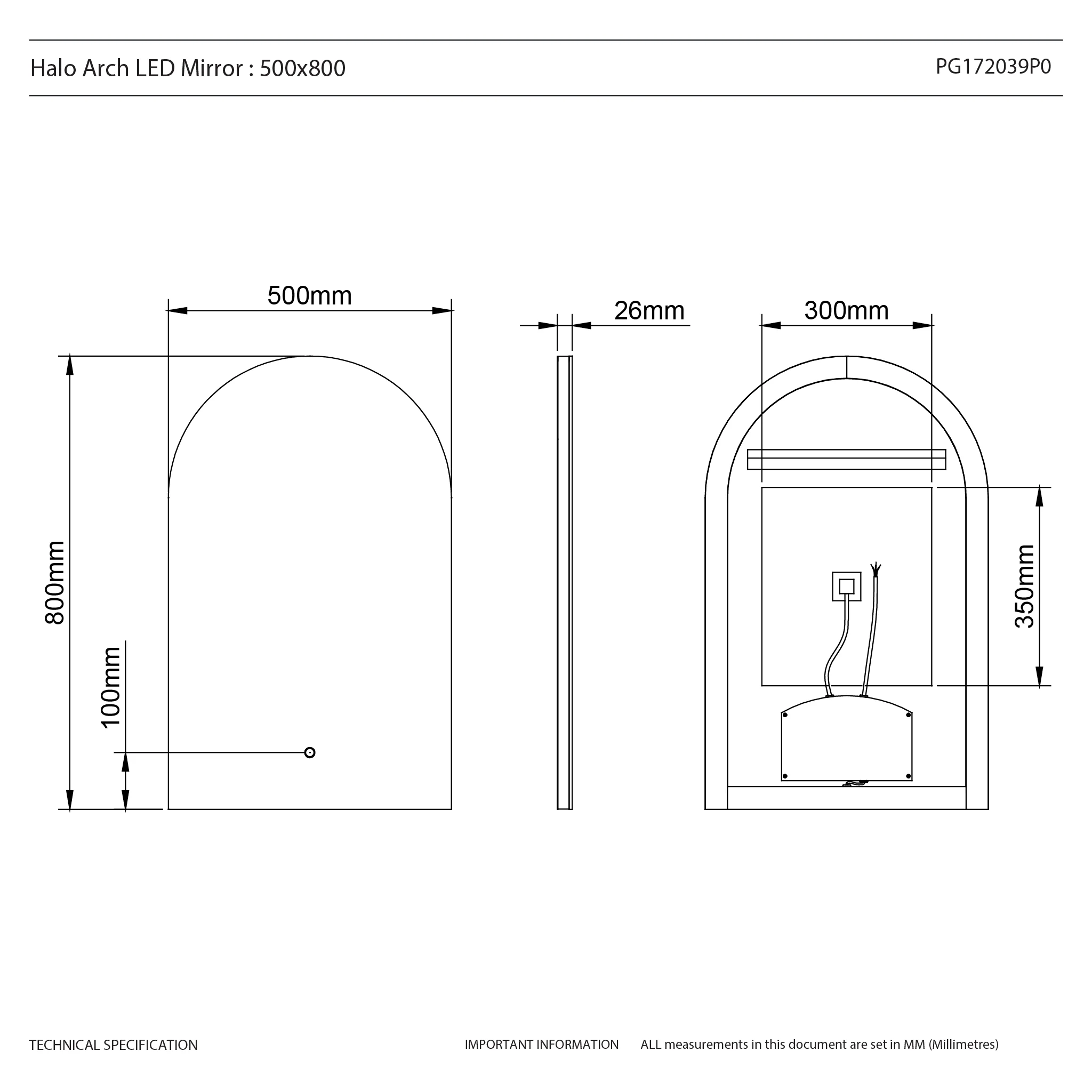 Halo Arch LED Bathroom Mirror - Image 6