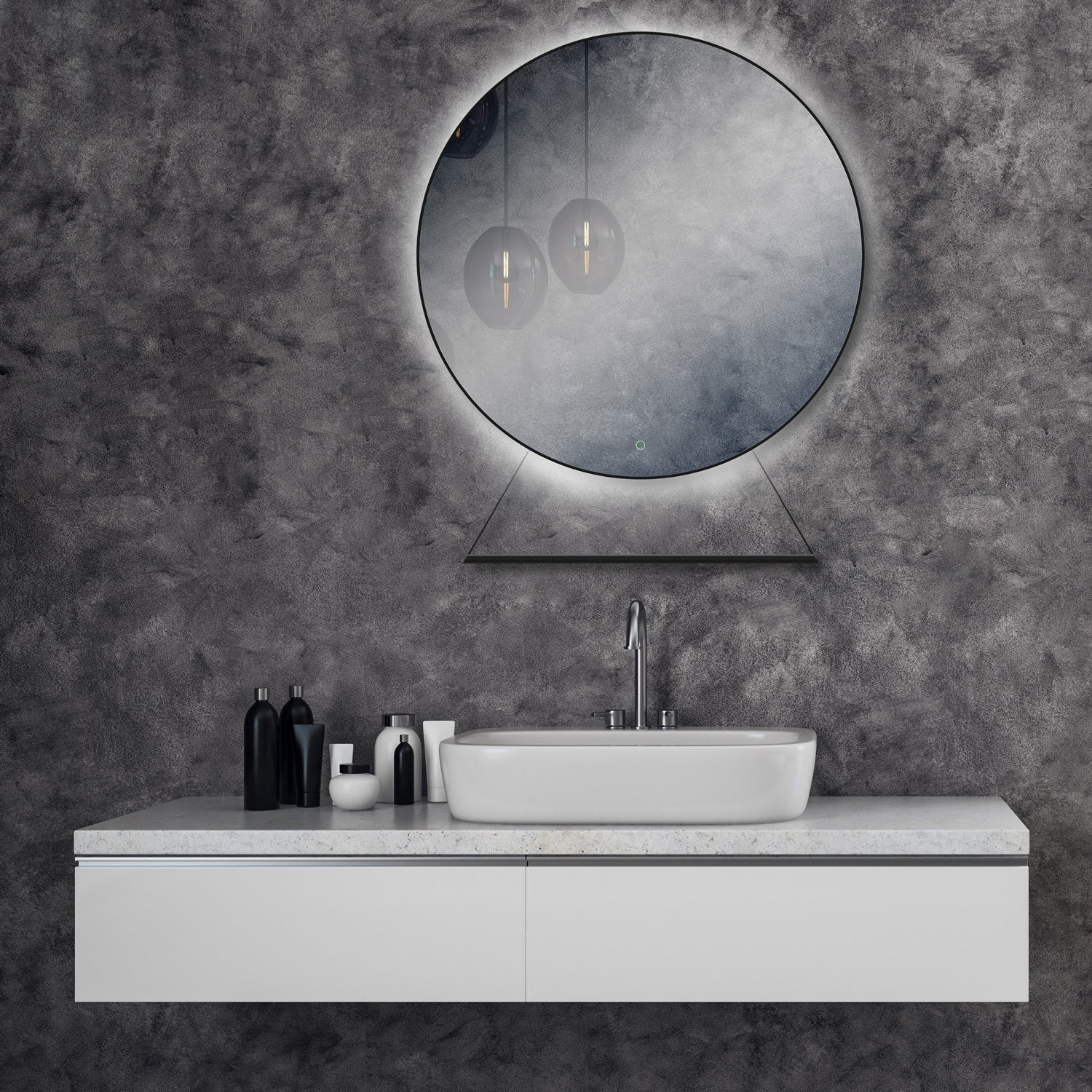 Helsinki Black LED Mirror - Image 5