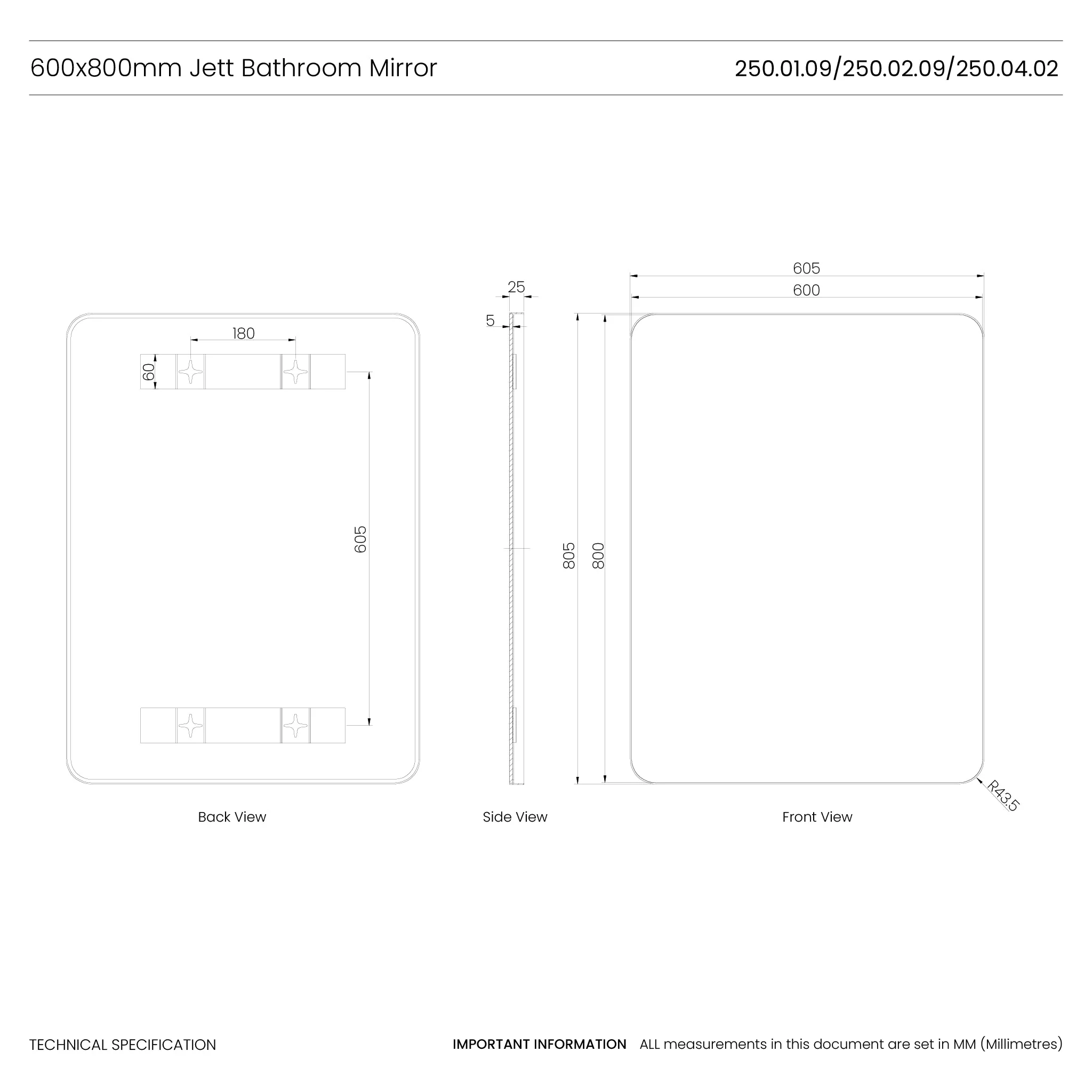 Jett Slim Frame Mirror - Image 53