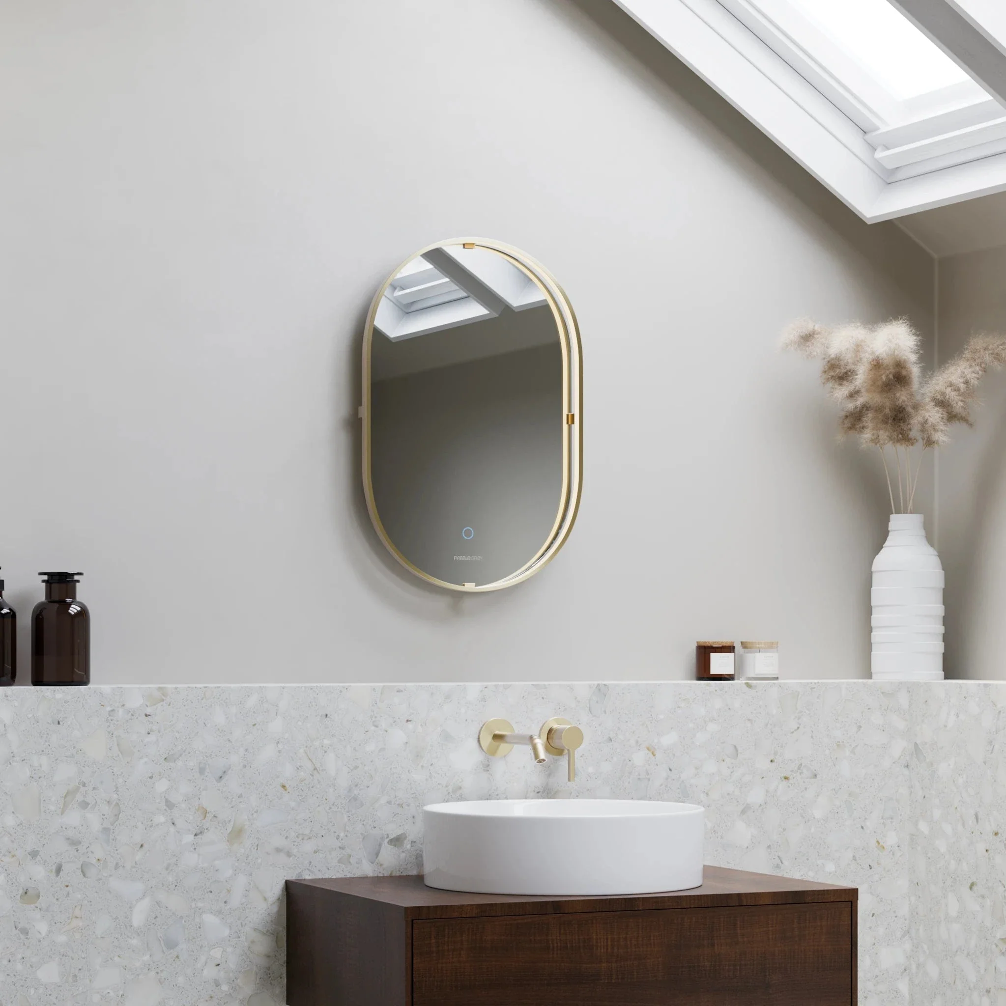 Luna Pill-Shaped LED Bathroom Mirror - Image 4