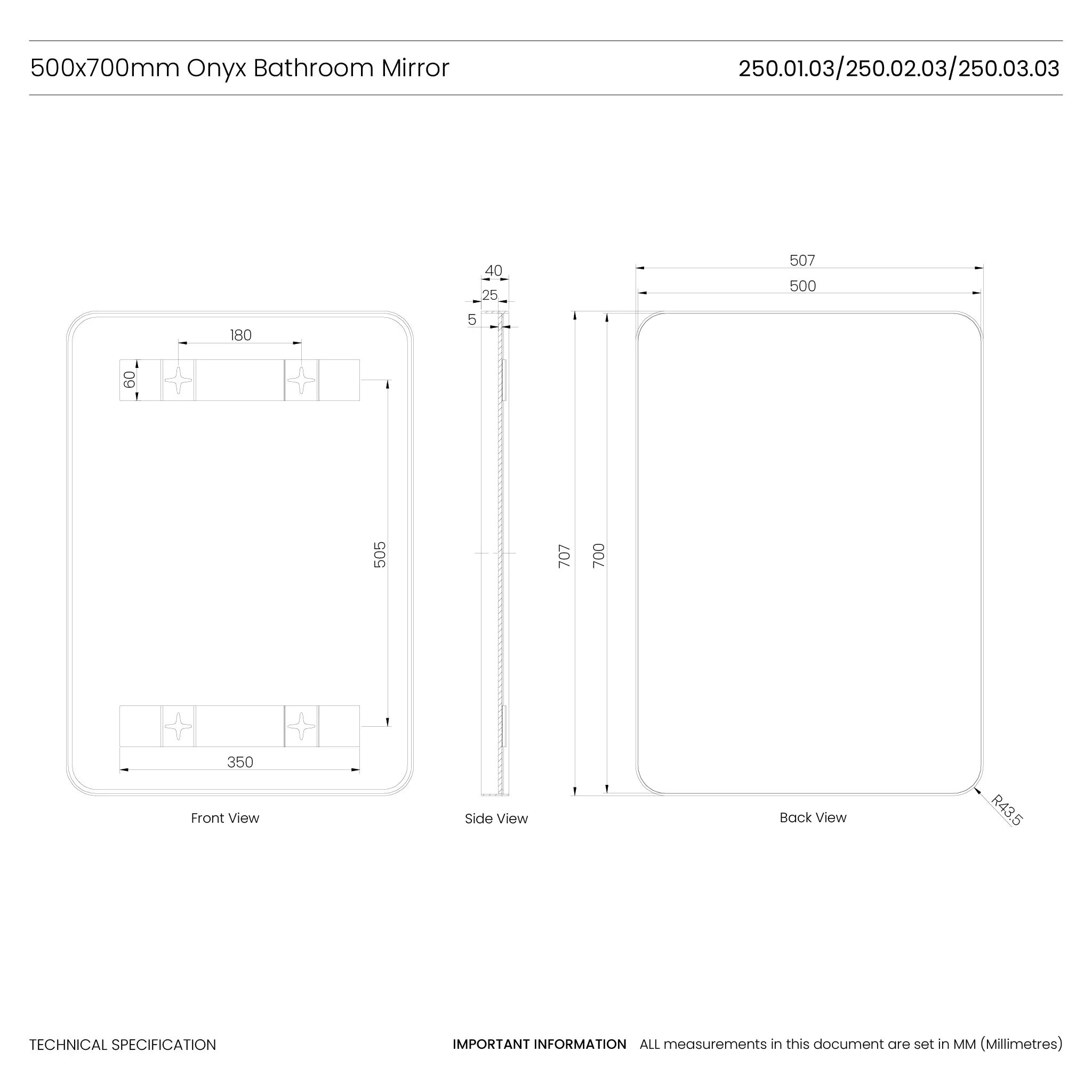 Onyx Deep Frame Mirror - Image 11