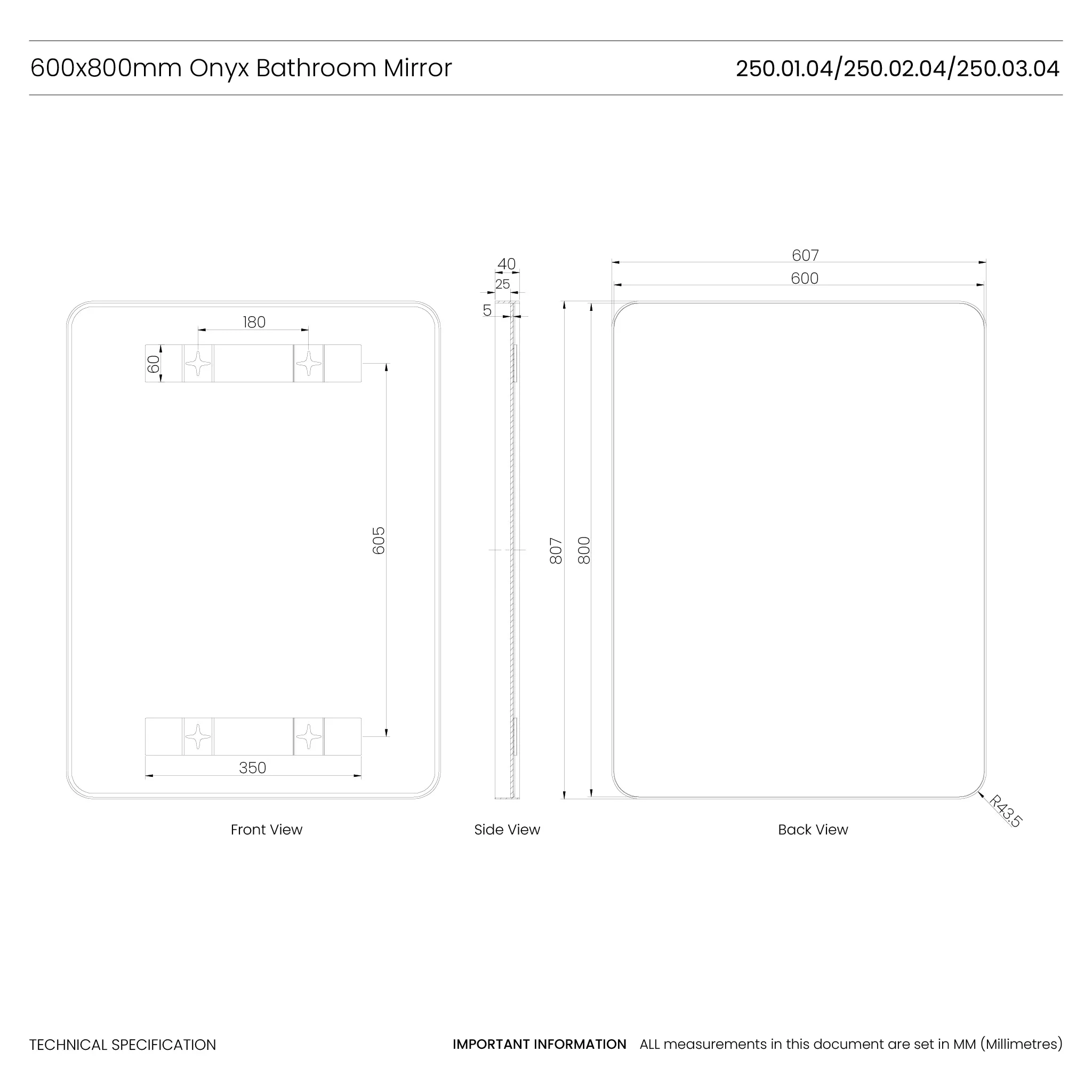 Onyx Deep Frame Mirror - Image 16