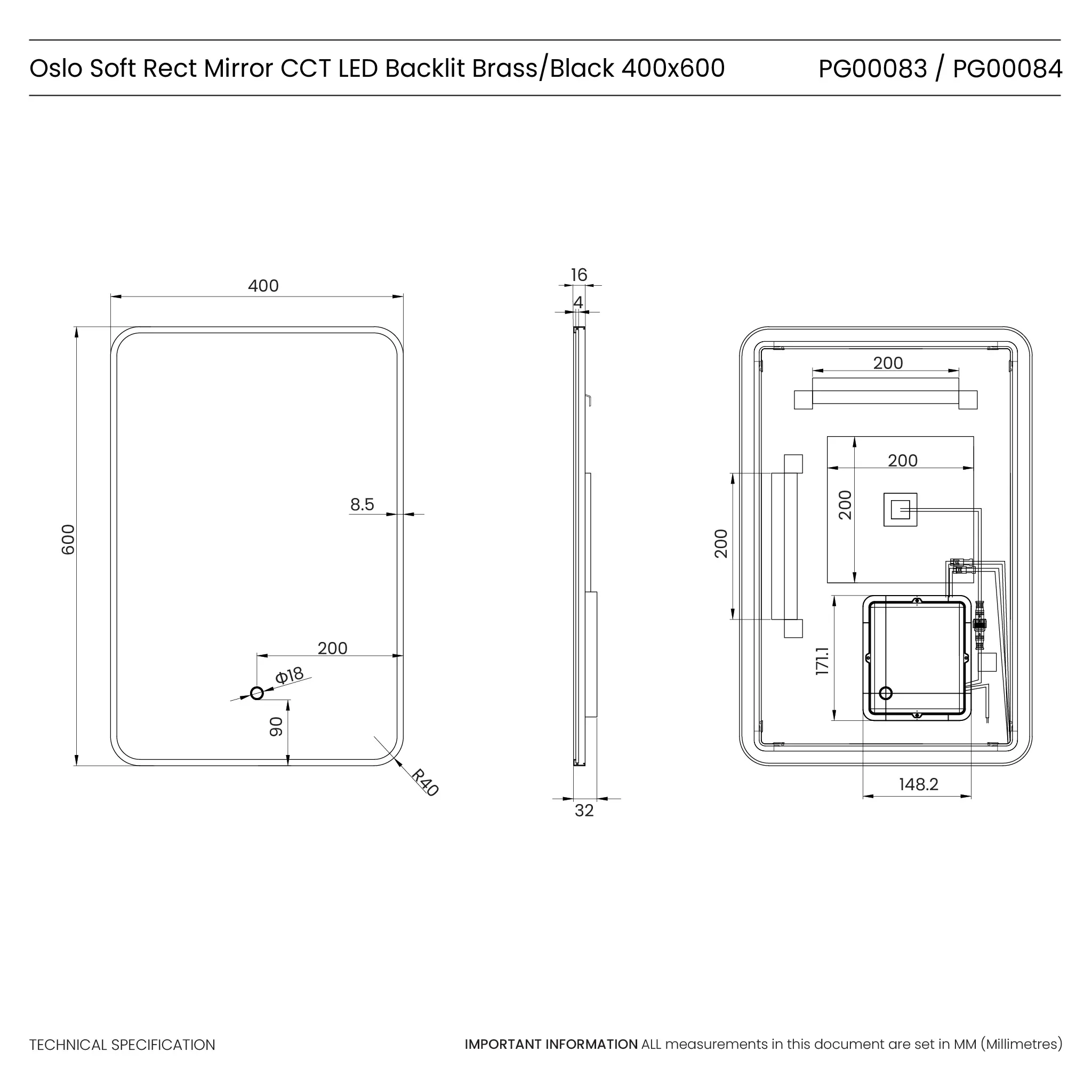 Oslo Curve LED Bathroom Mirror - Image 10