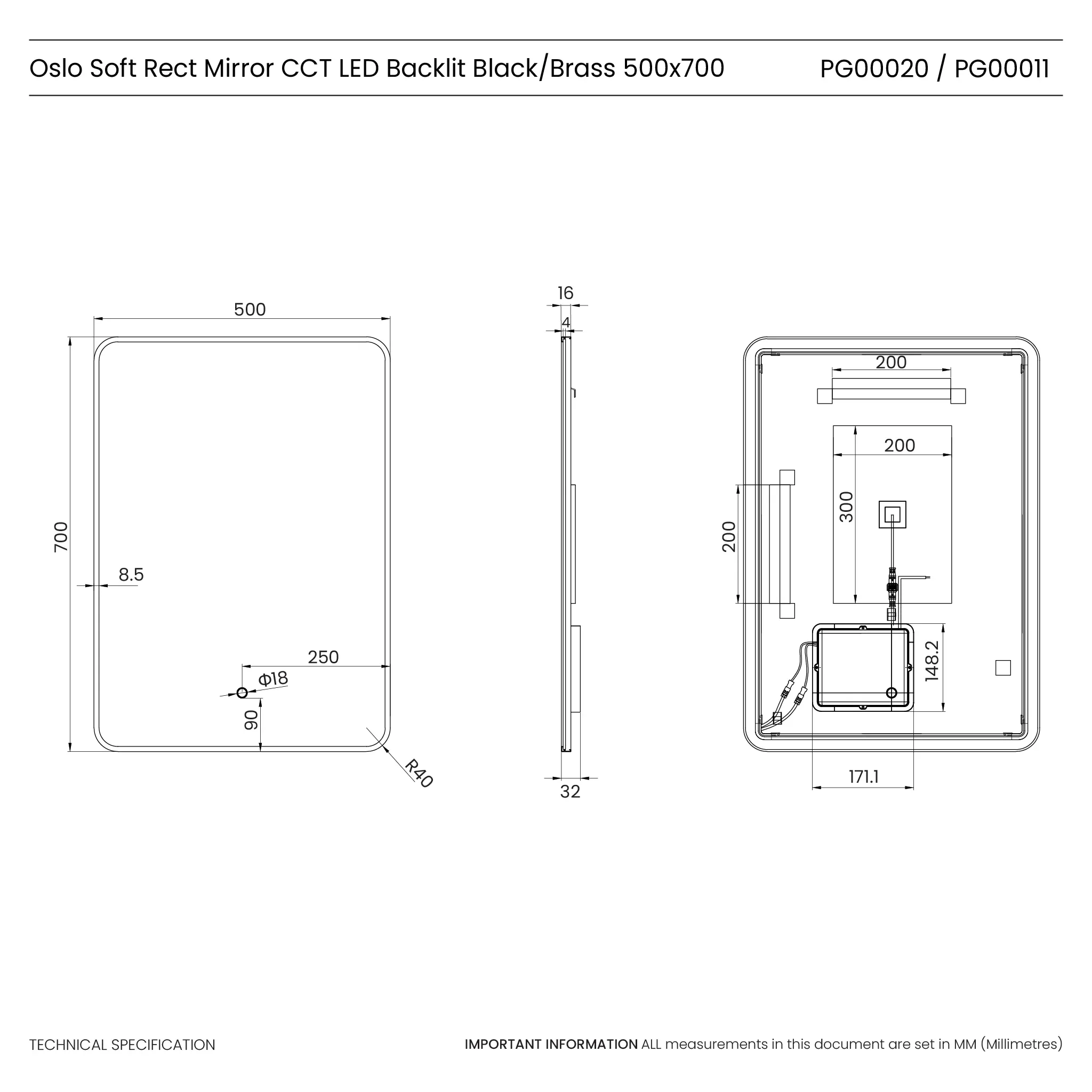 Oslo Curve LED Bathroom Mirror - Image 24