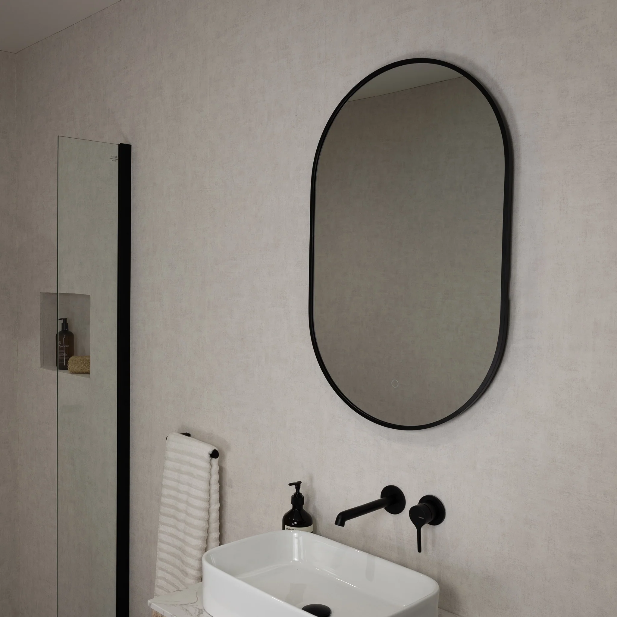 Oslo Pill-Shaped LED Bathroom Mirror - Image 19