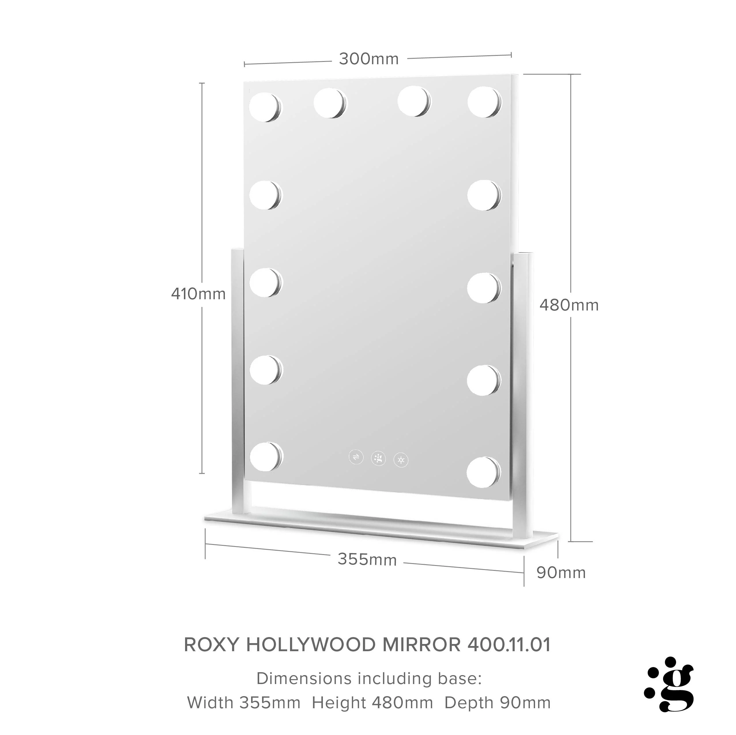 Roxy Hollywood Mirror with LED Lights - Image 29