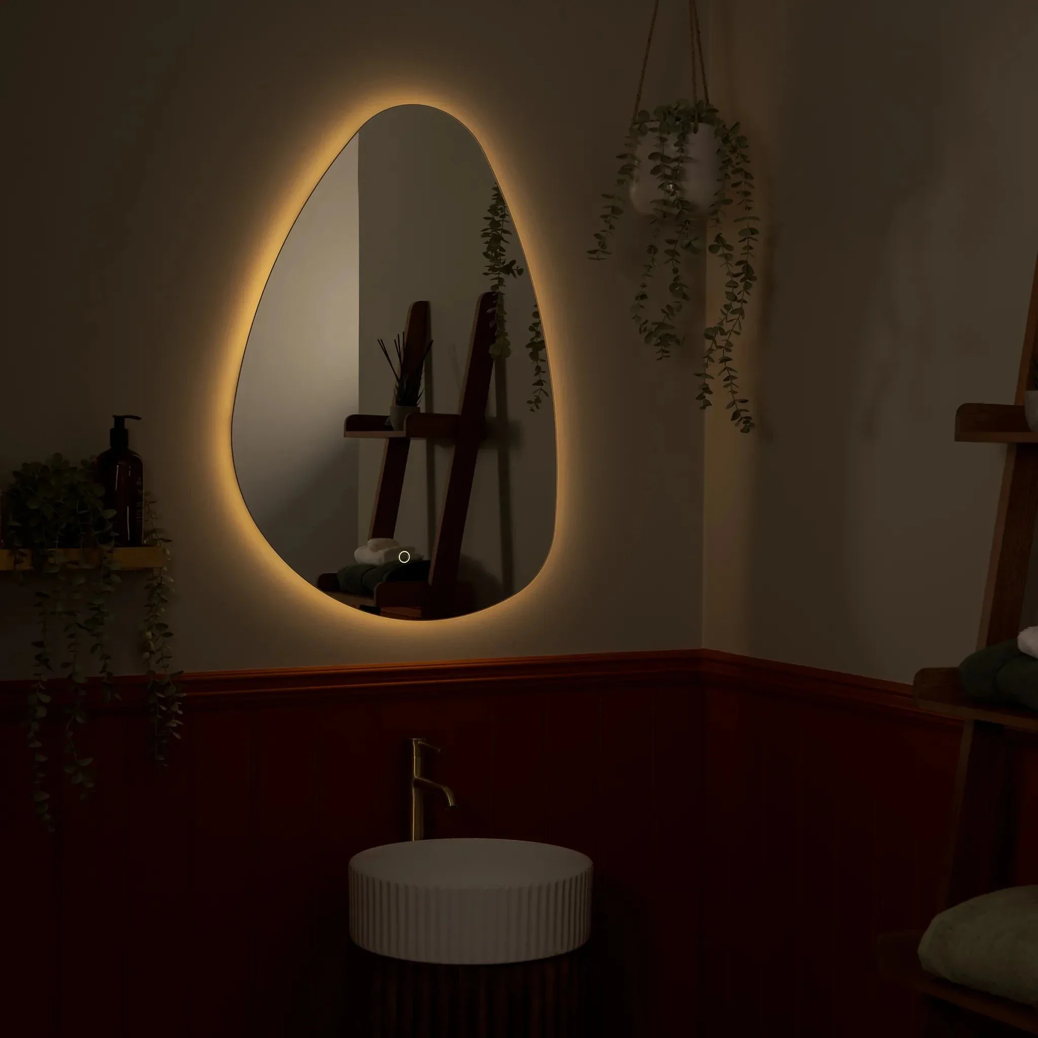 Savannah Pebble Backlit LED Bathroom Mirror - Image 5