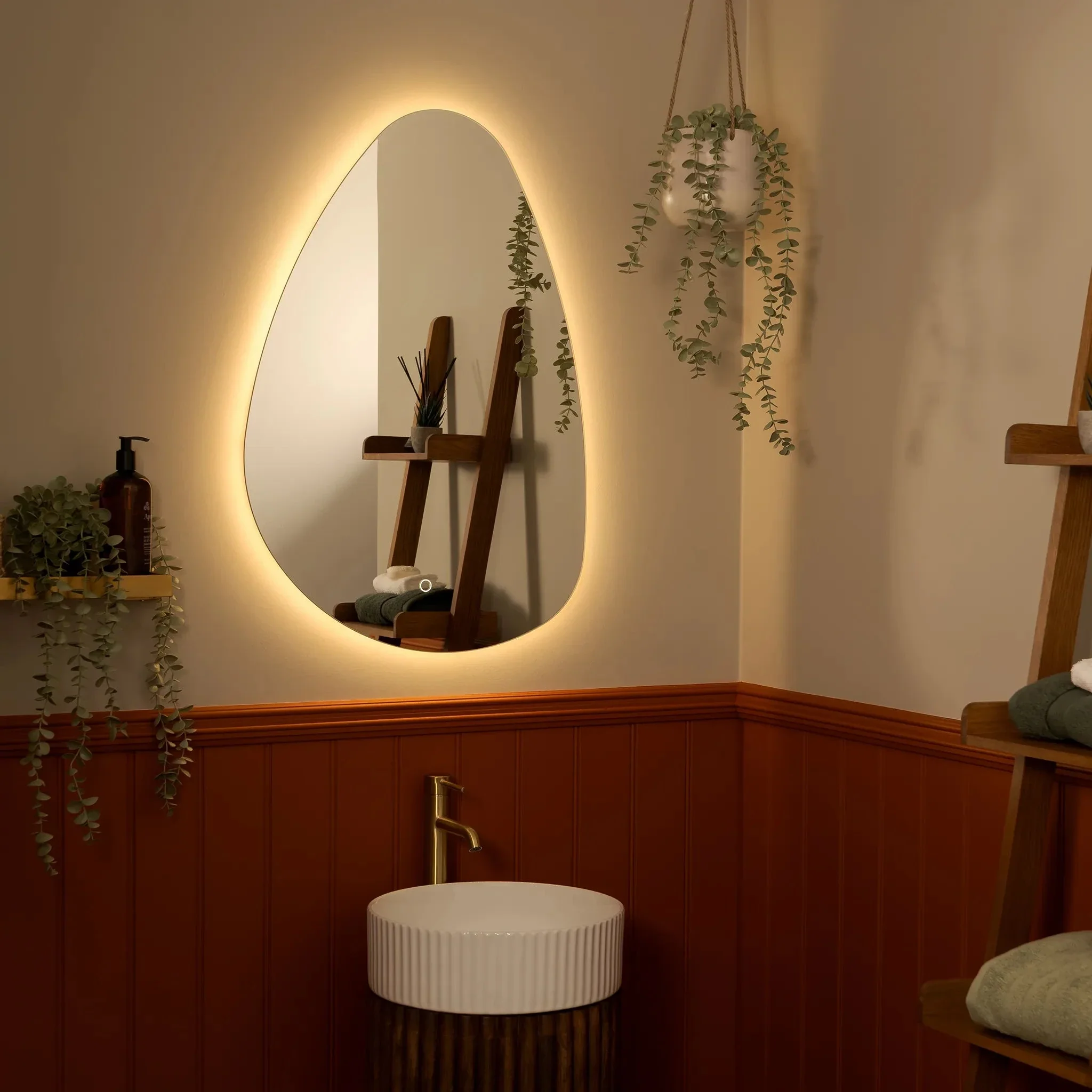 Savannah Pebble Backlit LED Bathroom Mirror - Image 6